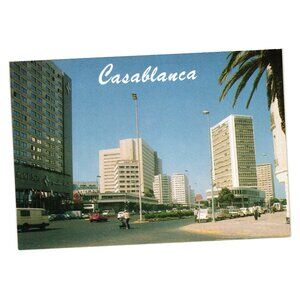 Casablanca Avenue LArmée Royale Vintage Postcard 1992 Hotel Sofitel High-Rises